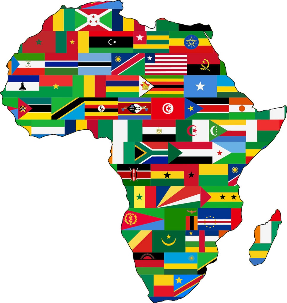 Map of African countries reprensenting Uncovering Greatness' mission to empower business growth across Africa.